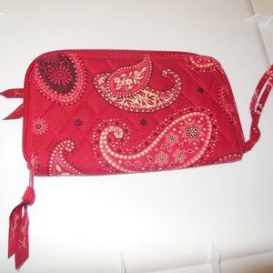 3 for $24, Vera Bradley Red Mesa Zip Around Wristlet Wallet